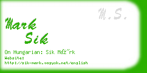 mark sik business card